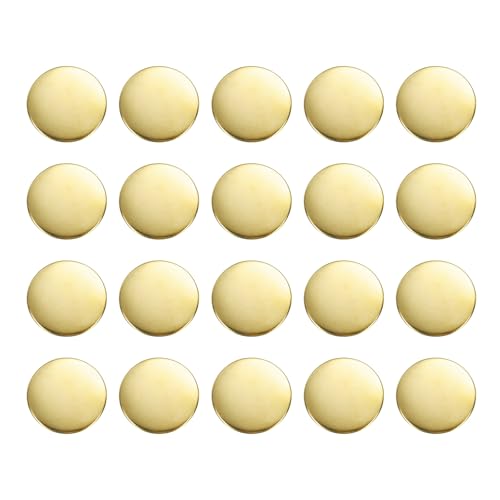 HARFINGTON Runde Metallknöpfe 20 mm, Messing, zum Nähen, Basteln, Ersatzknöpfe für Blazer, Anzüge, Kleidung, Dekoration, DIY-Zubehör, goldfarben, 20 Stück von HARFINGTON