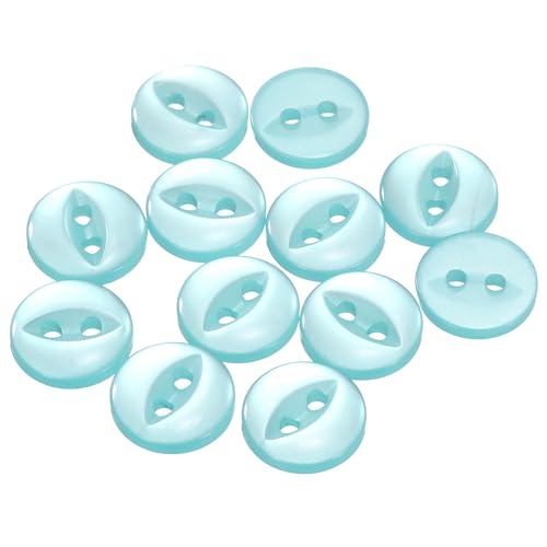 HARFINGTON Runde Nähknöpfe, 18 l, Seeblau, 11,5 mm, Kunstharz, 2 Löcher, Fischaugen-Ersatzknöpfe für Bastelarbeiten, Hosen, Kleid, Rock, Kleidung, Verschlussknöpfe HARFINGTON Runde Nähknöpfe, 18 l, Seeblau, 11,5 mm, Kunstharz, 2 Löcher, Fischaugen-Ersatzknöpfe für Bastelarbeiten, Hosen, Kleid, Rock, Kleidung, Verschlussknöpfe von HARFINGTON