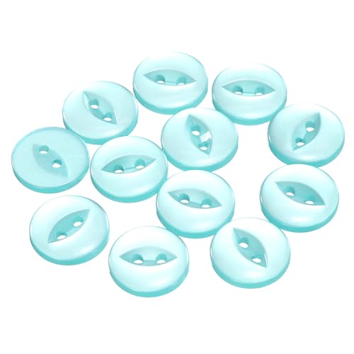 HARFINGTON Runde Nähknöpfe, 28 l, Seeblau, 18 mm, Kunstharz, 2 Löcher, Fischaugen-Bastelknöpfe für Bastelarbeiten, Hosen, Kleid, Rock, Kleidung, Verschlussknöpfe, 12 Stück HARFINGTON Runde Nähknöpfe, 28 l, Seeblau, 18 mm, Kunstharz, 2 Löcher, Fischaugen-Bastelknöpfe für Bastelarbeiten, Hosen, Kleid, Rock, Kleidung, Verschlussknöpfe, 12 Stück von HARFINGTON