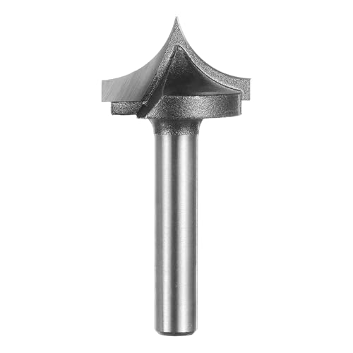HARFINGTON Rundfräsen-Bit, 1,1 cm Radius, 1/4-Zoll-Schaft, 2,2 cm Schnittdurchmesser, 2 Rillen, runder CNC-Fräser für 2D- und 3D-Schnitzerei, Holzbearbeitung, Gravurwerkzeug von HARFINGTON