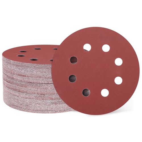 HARFINGTON Schleifscheiben, 12,7 cm, 8 Löcher, Körnung 1500, Klett-Schleifpapier, Exzenterschleifer-Pads für Holzbearbeitung, Automobil, Metallpolieren, 100 Stück HARFINGTON Schleifscheiben, 12,7 cm, 8 Löcher, Körnung 1500, Klett-Schleifpapier, Exzenterschleifer-Pads für Holzbearbeitung, Automobil, Metallpolieren, 100 Stück von HARFINGTON