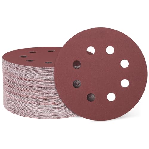 HARFINGTON Schleifscheiben, 12,7 cm, 8 Löcher, Körnung 320, Klett-Schleifpapier, Exzenterschleifer-Pads für Holzbearbeitung, Automobil, Metallpolitur, 150 Stück HARFINGTON Schleifscheiben, 12,7 cm, 8 Löcher, Körnung 320, Klett-Schleifpapier, Exzenterschleifer-Pads für Holzbearbeitung, Automobil, Metallpolitur, 150 Stück von HARFINGTON
