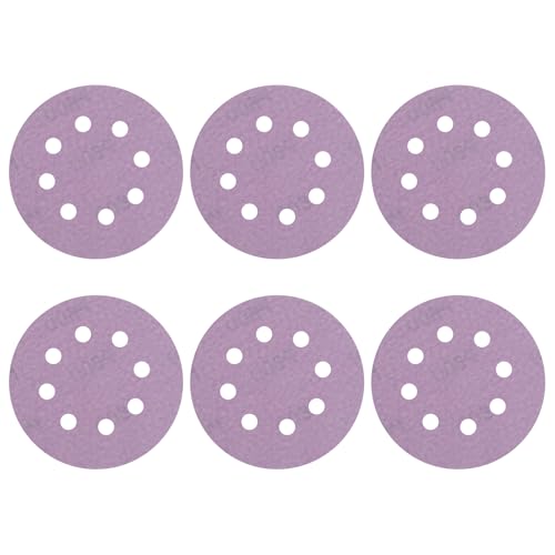 HARFINGTON Schleifscheiben, 12,7 cm, 8 Löcher, Körnung 600, Klett-Schleifpapier, Exzenterschleifer-Pads für Holzbearbeitung, Automobil, Metallpolitur, Lila, 15 Stück von HARFINGTON