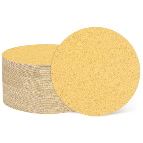 HARFINGTON Schleifscheiben, 12,7 cm, Körnung 40, Klett-Schleifpapier, Exzenterschleifer-Pads für Holzbearbeitung, Automobil, Metallpolitur, Gelb, 100 Stück HARFINGTON Schleifscheiben, 12,7 cm, Körnung 40, Klett-Schleifpapier, Exzenterschleifer-Pads für Holzbearbeitung, Automobil, Metallpolitur, Gelb, 100 Stück von HARFINGTON