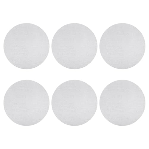 HARFINGTON Schleifscheiben, 15,2 cm, Körnung 1000, Klett-Schleifpapier, Exzenterschleifer-Pads für Holzbearbeitung, Automobil, Metallpolitur, Weiß, 20 Stück von HARFINGTON