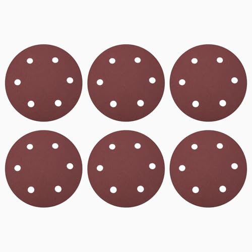 HARFINGTON Schleifscheiben, 22,9 cm, 6 Löcher, Körnung 100, Klett-Schleifpapier, Exzenterschleifer-Pads für Holzbearbeitung, Automobil, Metallpolitur, 15 Stück HARFINGTON Schleifscheiben, 22,9 cm, 6 Löcher, Körnung 100, Klett-Schleifpapier, Exzenterschleifer-Pads für Holzbearbeitung, Automobil, Metallpolitur, 15 Stück von HARFINGTON