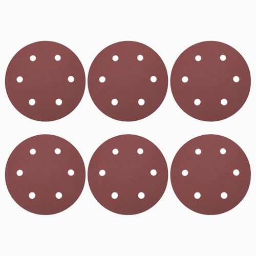 HARFINGTON Schleifscheiben, 22,9 cm, 6 Löcher, Körnung 120, Klett-Schleifpapier, Exzenterschleifer-Pads für Holzbearbeitung, Automobil, Metallpolitur, 15 Stück HARFINGTON Schleifscheiben, 22,9 cm, 6 Löcher, Körnung 120, Klett-Schleifpapier, Exzenterschleifer-Pads für Holzbearbeitung, Automobil, Metallpolitur, 15 Stück von HARFINGTON