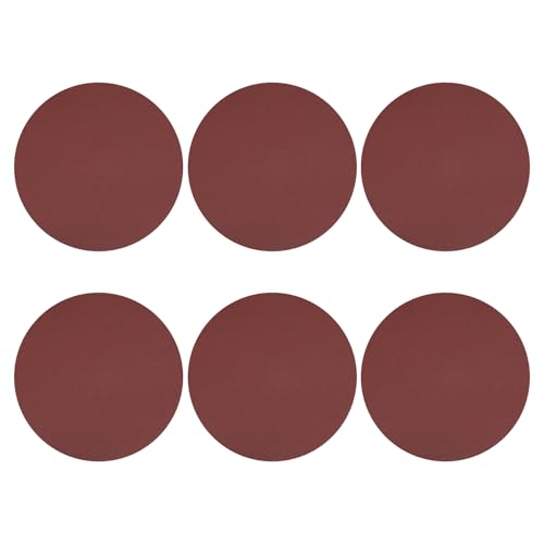 HARFINGTON Schleifscheiben, 25,4 cm, Körnung 150, Klett-Schleifpapier, Exzenterschleifer-Pads für Holzbearbeitung, Automobil, Metallpolitur, Rot, 8 Stück von HARFINGTON