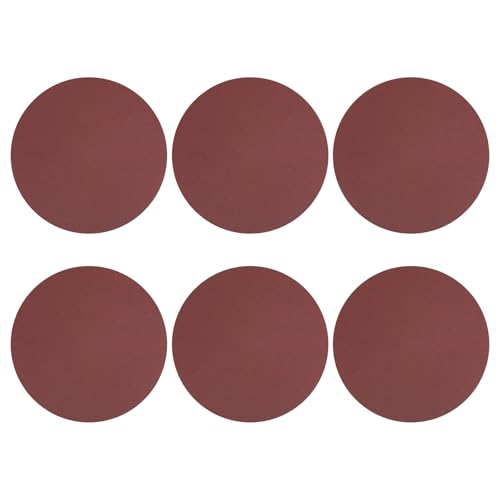 HARFINGTON Schleifscheiben, 25,4 cm, Körnung 180, Klett-Schleifpapier, Exzenterschleifer-Pads für Holzbearbeitung, Automobil, Metallpolitur, Rot, 8 Stück von HARFINGTON