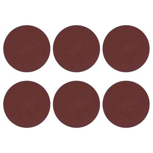 HARFINGTON Schleifscheiben, 30,5 cm, Körnung 40, Klett-Schleifpapier, Exzenterschleifer-Pads für Holzbearbeitung, Automobil, Metallpolitur, Rot, 8 Stück von HARFINGTON