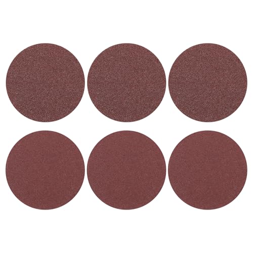 HARFINGTON Schleifscheiben, 5,1 cm, Körnung 100/180, Klett-Schleifpapier, Exzenterschleifer-Pads für Holzbearbeitung, Automobil, Metallpolitur, 6 Stück von HARFINGTON