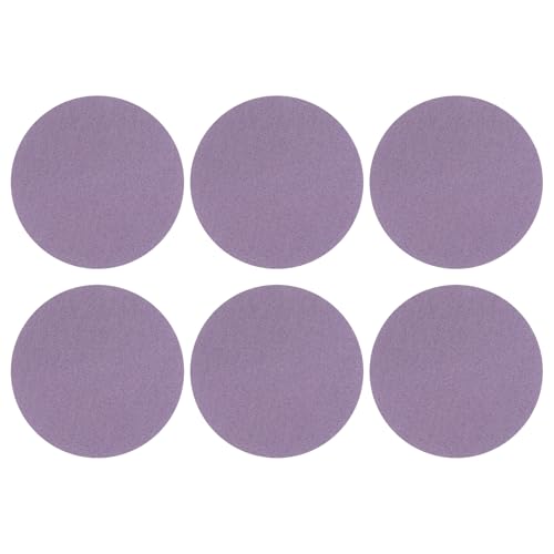 HARFINGTON Schleifscheiben, 7,6 cm, Körnung 80, Klett-Schleifpapier, Exzenterschleifer-Pads für Holzbearbeitung, Automobil, Metallpolitur, Violett, 10 Stück von HARFINGTON