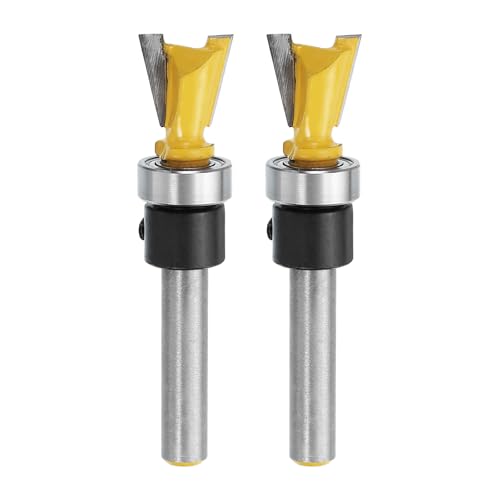 HARFINGTON Schwalbenschwanz-Fräser-Bits mit 1/4-Zoll-Schaft, 1/2 + 5/8 Zoll Durchmesser, Hartmetallbestückt, Schwalbenschwanz-Gelenk-Fräser-Bit mit Lagerführung für Holzbearbeitung, Schneider HARFINGTON Schwalbenschwanz-Fräser-Bits mit 1/4-Zoll-Schaft, 1/2 + 5/8 Zoll Durchmesser, Hartmetallbestückt, Schwalbenschwanz-Gelenk-Fräser-Bit mit Lagerführung für Holzbearbeitung, Schneider von HARFINGTON