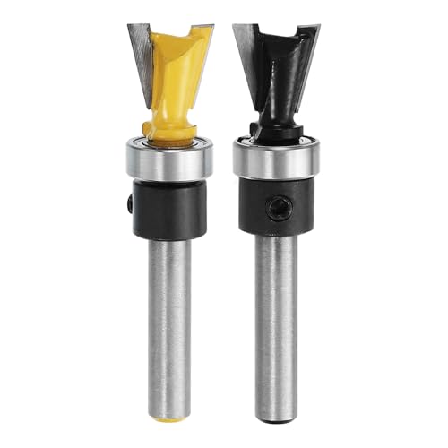 HARFINGTON Schwalbenschwanz-Fräser-Bits mit 1/4-Zoll-Schaft, 1/2 + 5/8 Zoll Durchmesser, Hartmetallbestückt, Schwalbenschwanz-Gelenk-Fräser-Bit mit Lagerführung für Holzbearbeitung, Schneider HARFINGTON Schwalbenschwanz-Fräser-Bits mit 1/4-Zoll-Schaft, 1/2 + 5/8 Zoll Durchmesser, Hartmetallbestückt, Schwalbenschwanz-Gelenk-Fräser-Bit mit Lagerführung für Holzbearbeitung, Schneider von HARFINGTON