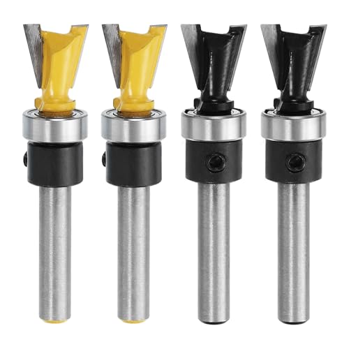 HARFINGTON Schwalbenschwanz-Fräser-Bits mit 1/4-Zoll-Schaft, 1/2 + 5/8 Zoll Durchmesser, Hartmetallbestückt, Schwalbenschwanz-Gelenkfräser mit Lagerführung für Holzbearbeitung, Schneider HARFINGTON Schwalbenschwanz-Fräser-Bits mit 1/4-Zoll-Schaft, 1/2 + 5/8 Zoll Durchmesser, Hartmetallbestückt, Schwalbenschwanz-Gelenkfräser mit Lagerführung für Holzbearbeitung, Schneider von HARFINGTON