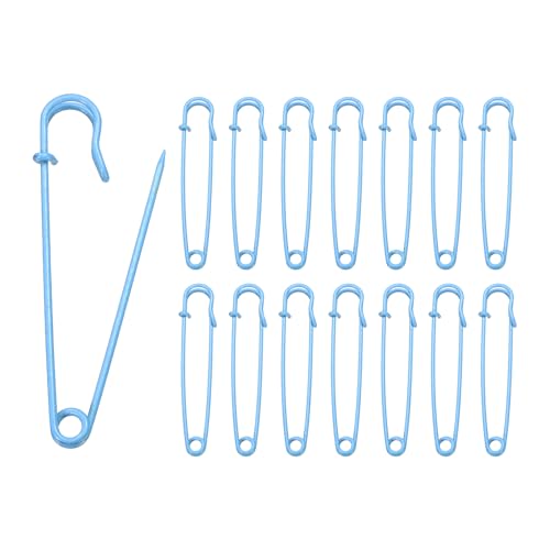 HARFINGTON Sicherheitsnadeln, 100 mm, Stahl, groß, robust, 0,2 cm Durchmesser, für Kleidung, Nähen, Kunst, Basteln, Himmelblau, 15 Stück HARFINGTON Sicherheitsnadeln, 100 mm, Stahl, groß, robust, 0,2 cm Durchmesser, für Kleidung, Nähen, Kunst, Basteln, Himmelblau, 15 Stück von HARFINGTON