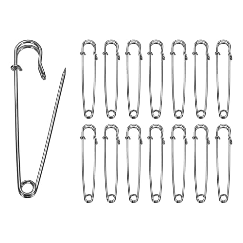 HARFINGTON Sicherheitsnadeln, 100 mm, galvanisierter Stahl, groß, robust, 0,2 cm Durchmesser, für Kleidung, Nähen, Kunst, Basteln, Gunmetal HARFINGTON Sicherheitsnadeln, 100 mm, galvanisierter Stahl, groß, robust, 0,2 cm Durchmesser, für Kleidung, Nähen, Kunst, Basteln, Gunmetal von HARFINGTON