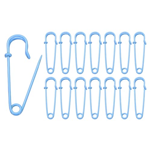 HARFINGTON Sicherheitsnadeln, 63 mm, Stahl, groß, robust, 0,2 cm Durchmesser, für Kleidung, Nähen, Kunst, Basteln, Himmelblau, 30 Stück HARFINGTON Sicherheitsnadeln, 63 mm, Stahl, groß, robust, 0,2 cm Durchmesser, für Kleidung, Nähen, Kunst, Basteln, Himmelblau, 30 Stück von HARFINGTON