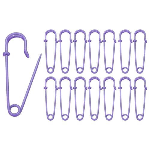 HARFINGTON Sicherheitsnadeln, 63 mm, Stahl, groß, robust, 0,2 cm Durchmesser, für Kleidung, Nähen, Kunst, Basteln, Lila, 30 Stück HARFINGTON Sicherheitsnadeln, 63 mm, Stahl, groß, robust, 0,2 cm Durchmesser, für Kleidung, Nähen, Kunst, Basteln, Lila, 30 Stück von HARFINGTON