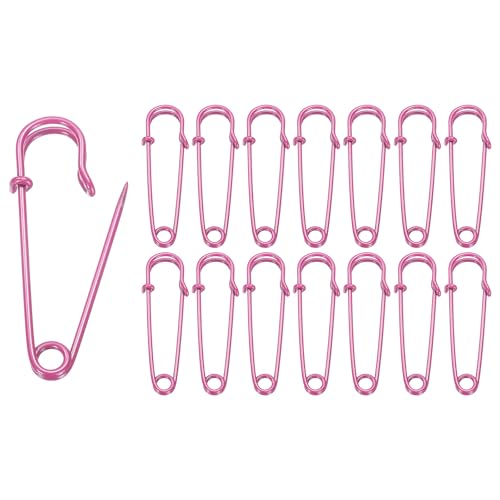 HARFINGTON Sicherheitsnadeln, 63 mm, Stahl, groß, robust, 0,2 cm Durchmesser, für Kleidung, Nähen, Kunst, Basteln, Rosenrot, 30 Stück HARFINGTON Sicherheitsnadeln, 63 mm, Stahl, groß, robust, 0,2 cm Durchmesser, für Kleidung, Nähen, Kunst, Basteln, Rosenrot, 30 Stück von HARFINGTON