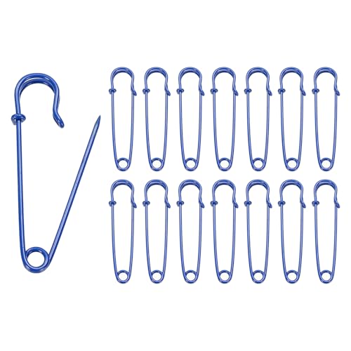 HARFINGTON Sicherheitsnadeln, 70 mm, Stahl, groß, robust, 0,2 cm Durchmesser, für Kleidung, Nähen, Kunst, Basteln, Blau, 30 Stück HARFINGTON Sicherheitsnadeln, 70 mm, Stahl, groß, robust, 0,2 cm Durchmesser, für Kleidung, Nähen, Kunst, Basteln, Blau, 30 Stück von HARFINGTON