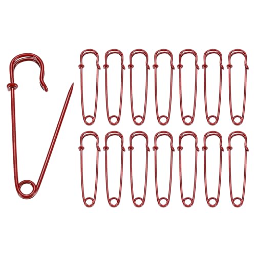 HARFINGTON Sicherheitsnadeln, 70 mm, Stahl, groß, robust, 0,2 cm Durchmesser, für Kleidung, Nähen, Kunst, Basteln, Rot, 30 Stück HARFINGTON Sicherheitsnadeln, 70 mm, Stahl, groß, robust, 0,2 cm Durchmesser, für Kleidung, Nähen, Kunst, Basteln, Rot, 30 Stück von HARFINGTON