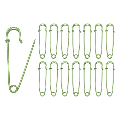 HARFINGTON Sicherheitsnadeln, 75 mm, Stahl, groß, robust, 0,2 cm Durchmesser, für Kleidung, Nähen, Kunst, Basteln, Grün, 30 Stück HARFINGTON Sicherheitsnadeln, 75 mm, Stahl, groß, robust, 0,2 cm Durchmesser, für Kleidung, Nähen, Kunst, Basteln, Grün, 30 Stück von HARFINGTON