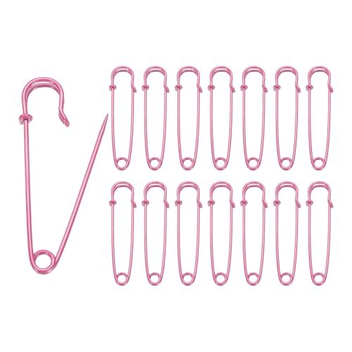 HARFINGTON Sicherheitsnadeln, 75 mm, Stahl, groß, robust, 0,2 cm Durchmesser, für Kleidung, Nähen, Kunst, Basteln, Rosenrot, 30 Stück HARFINGTON Sicherheitsnadeln, 75 mm, Stahl, groß, robust, 0,2 cm Durchmesser, für Kleidung, Nähen, Kunst, Basteln, Rosenrot, 30 Stück von HARFINGTON
