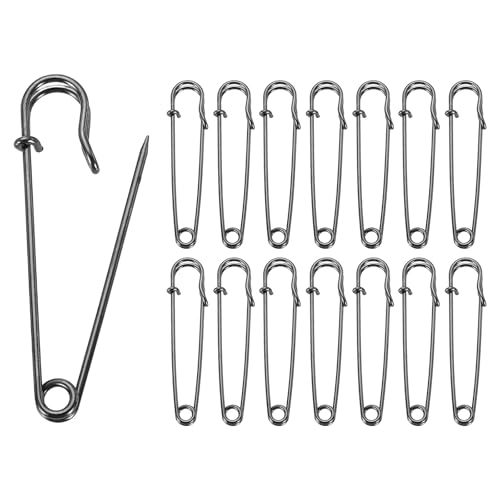 HARFINGTON Sicherheitsnadeln, galvanisierter Stahl, groß, robust, 1,5 mm Durchmesser, für Kleidung, Nähen, Kunst, Basteln, Pistole, 30 Stück HARFINGTON Sicherheitsnadeln, galvanisierter Stahl, groß, robust, 1,5 mm Durchmesser, für Kleidung, Nähen, Kunst, Basteln, Pistole, 30 Stück von HARFINGTON