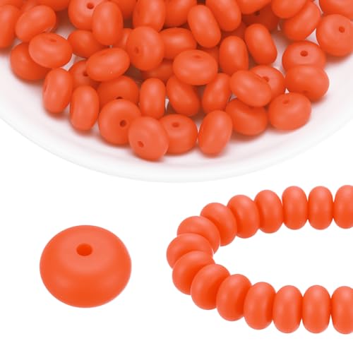 HARFINGTON Silikonperlen, 14 mm, Linse, Gummi, für Stifte, Schlüsselanhänger, Armband, Halskette, Basteln, Pfirsichrosa, 110 Stück HARFINGTON Silikonperlen, 14 mm, Linse, Gummi, für Stifte, Schlüsselanhänger, Armband, Halskette, Basteln, Pfirsichrosa, 110 Stück von HARFINGTON