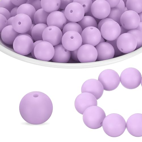 HARFINGTON Silikonperlen, rund, 12 mm, für Stifte, Schlüsselanhänger, Armband, Halskette, Basteln, Lavendel, 160 Stück HARFINGTON Silikonperlen, rund, 12 mm, für Stifte, Schlüsselanhänger, Armband, Halskette, Basteln, Lavendel, 160 Stück von HARFINGTON