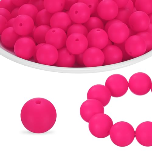 HARFINGTON Silikonperlen, rund, 15 mm, für Stifte, Schlüsselanhänger, Armband, Halskette, Basteln, Violett, Rot, 65 Stück HARFINGTON Silikonperlen, rund, 15 mm, für Stifte, Schlüsselanhänger, Armband, Halskette, Basteln, Violett, Rot, 65 Stück von HARFINGTON