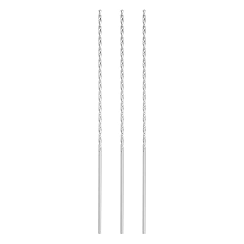 HARFINGTON Spiralbohrer, 1,5 mm Durchmesser, 160 mm, extra lang, Hochgeschwindigkeitsstahl, Spiralbohrer, vollständig geschliffene Bohrwerkzeuge für Holz, Kunststoff, Aluminium, dünnes Blech, 3 Stück von HARFINGTON