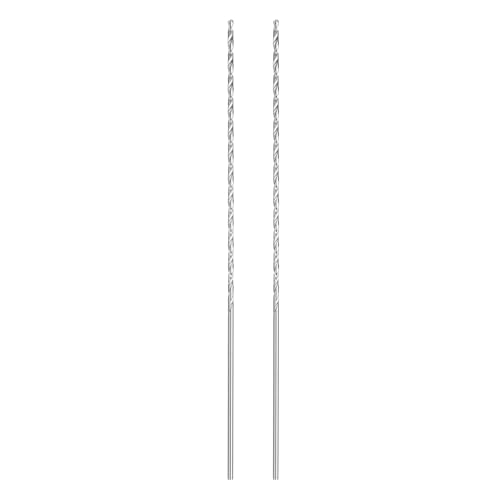 HARFINGTON Spiralbohrer, 2 mm Durchmesser, 160 mm, extra lang, Hochgeschwindigkeitsstahl, Spiralbohrer, vollständig geschliffene Bohrwerkzeuge für Holz, Kunststoff, Aluminium, dünnes Blech, 2 Stück von HARFINGTON
