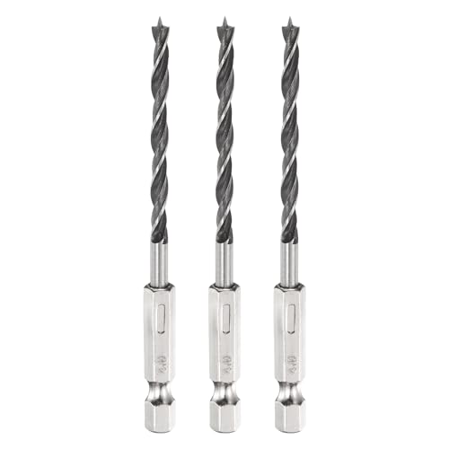 HARFINGTON Spiralbohrer, 4 mm Durchmesser, Lagerstahl, 6,3 mm Sechskantschaft, Holzbohrer, Arbeitslänge, Spiralbohrwerkzeug für Holzbearbeitung, Weichholz, Sperrholz, Kunststoff, 3 Stück HARFINGTON Spiralbohrer, 4 mm Durchmesser, Lagerstahl, 6,3 mm Sechskantschaft, Holzbohrer, Arbeitslänge, Spiralbohrwerkzeug für Holzbearbeitung, Weichholz, Sperrholz, Kunststoff, 3 Stück von HARFINGTON
