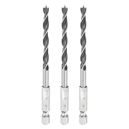 HARFINGTON Spiralbohrer, 5 mm Durchmesser, Lagerstahl, 6,35 mm Sechskantschaft, Holzbohrer, Arbeitslänge, Spiralbohrwerkzeug für Holzbearbeitung, Weichholz, Sperrholz, Kunststoff, 3 Stück HARFINGTON Spiralbohrer, 5 mm Durchmesser, Lagerstahl, 6,35 mm Sechskantschaft, Holzbohrer, Arbeitslänge, Spiralbohrwerkzeug für Holzbearbeitung, Weichholz, Sperrholz, Kunststoff, 3 Stück von HARFINGTON