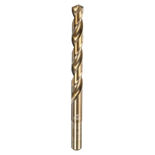 HARFINGTON Spiralbohrer 25/64 Zoll Durchmesser HSS 6542 Reduzierter Schaft 12,7 cm Gesamtlänge mit goldpolierter Oberfläche zum Bohren von Hartmetallen, Edelstahl, legierter Stahl von HARFINGTON
