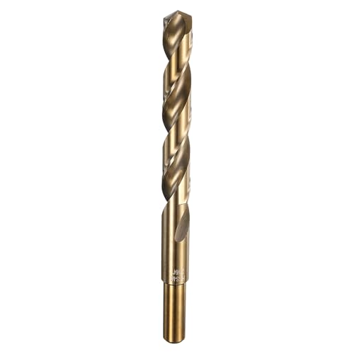 HARFINGTON Spiralbohrer 29/64 Zoll Durchmesser HSS 6542 Reduzierter Schaft 15,2 cm Gesamtlänge mit goldpolierter Oberfläche zum Bohren von Hartmetallen, Edelstahl, legiertem Stahl von HARFINGTON