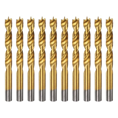 HARFINGTON Spiralbohrer HSS4241 mit geradem Rundschaft, metrischer Spiralbohrer für Tischler, Holzbearbeitung, Kunststoff, Gummi, goldfarben, 10 Stück HARFINGTON Spiralbohrer HSS4241 mit geradem Rundschaft, metrischer Spiralbohrer für Tischler, Holzbearbeitung, Kunststoff, Gummi, goldfarben, 10 Stück von HARFINGTON