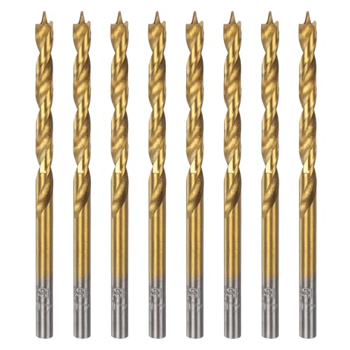 HARFINGTON Spiralbohrer HSS4241 mit geradem Rundschaft, metrischer Spiralbohrer für Tischler, Holzbearbeitung, Kunststoff, Gummi, goldfarben, 8 Stück HARFINGTON Spiralbohrer HSS4241 mit geradem Rundschaft, metrischer Spiralbohrer für Tischler, Holzbearbeitung, Kunststoff, Gummi, goldfarben, 8 Stück von HARFINGTON