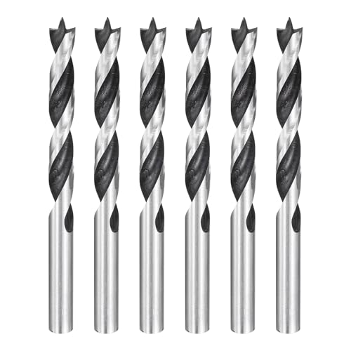 HARFINGTON Spiralbohrer für Weichholz, Hartholz, Sperrholz, Kunststoff, Gummi, 9 mm Durchmesser, gerader runder Schaft, metrisch, 6 Stück von HARFINGTON