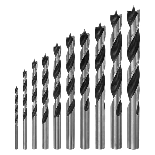 HARFINGTON Spiralbohrer mit 3/4/5/6/7/8/9/10/11/12 mm Durchmesser, gerader Rundschaftbohrer, metrischer Spiralbohrer für Tischler, Holzbearbeitung, Kunststoff, Gummi, 1 Set HARFINGTON Spiralbohrer mit 3/4/5/6/7/8/9/10/11/12 mm Durchmesser, gerader Rundschaftbohrer, metrischer Spiralbohrer für Tischler, Holzbearbeitung, Kunststoff, Gummi, 1 Set von HARFINGTON