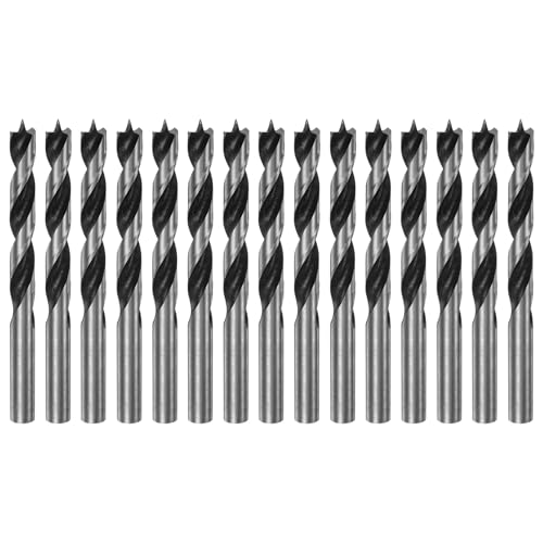 HARFINGTON Spiralbohrer mit geradem Rundschaft, Durchmesser 10 mm, metrischer Spiralbohrer für Tischler, Holzbearbeitung, Kunststoff, Gummi, 15 Stück von HARFINGTON