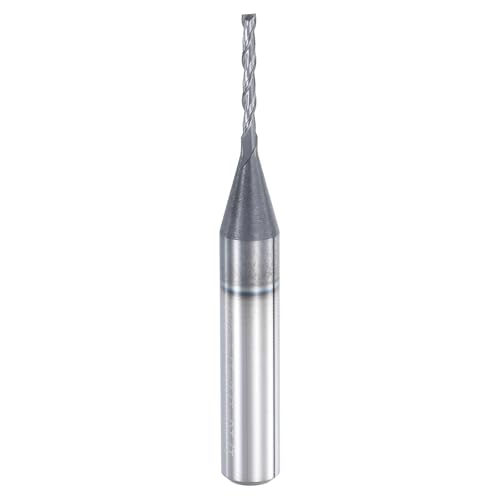 HARFINGTON Spiralfräser-Bit, 1/16 Zoll Schnittdurchmesser, 2-schneidig, Vollhartmetall-Schaftfräser mit 1/4-Zoll-Schaft für CNC-Holzschnitzerei, Gravur, 1/2 Zoll Schnittlänge, AlTiN beschichtet HARFINGTON Spiralfräser-Bit, 1/16 Zoll Schnittdurchmesser, 2-schneidig, Vollhartmetall-Schaftfräser mit 1/4-Zoll-Schaft für CNC-Holzschnitzerei, Gravur, 1/2 Zoll Schnittlänge, AlTiN beschichtet von HARFINGTON