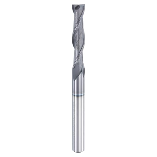 HARFINGTON Spiralfräser-Bit, 6,35 mm Schnittdurchmesser, 2-schneidig, Vollhartmetall-Schaftfräser mit 1/4-Zoll-Schaft für CNC-Holzschnitzerei, Gravur, 3,8 cm Schnittlänge, AlTiN-beschichtet HARFINGTON Spiralfräser-Bit, 6,35 mm Schnittdurchmesser, 2-schneidig, Vollhartmetall-Schaftfräser mit 1/4-Zoll-Schaft für CNC-Holzschnitzerei, Gravur, 3,8 cm Schnittlänge, AlTiN-beschichtet von HARFINGTON