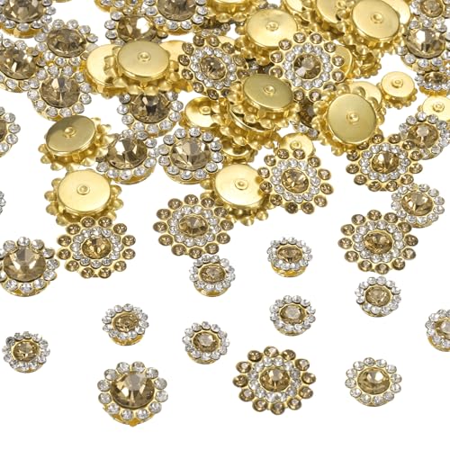 HARFINGTON Strasssteine zum Aufnähen, 8 mm, 10 mm, 12 mm, 14 mm, Kristalle, Glas, Nähen, Blumen, Krallen, Metallsockel für Kleidung, Schuhe, Ohrringe, Gürtel, Handwerk, Gelb, 100 Stück HARFINGTON Strasssteine zum Aufnähen, 8 mm, 10 mm, 12 mm, 14 mm, Kristalle, Glas, Nähen, Blumen, Krallen, Metallsockel für Kleidung, Schuhe, Ohrringe, Gürtel, Handwerk, Gelb, 100 Stück von HARFINGTON