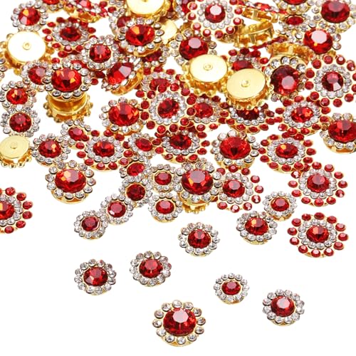 HARFINGTON Strasssteine zum Aufnähen, 8 mm, 10 mm, 12 mm, 14 mm, Kristalle, Glas, Nähen, Blumen, Krallen, Metallsockel für Kleidung, Schuhe, Ohrringe, Gürtel, Handwerk, Rot, 100 Stück HARFINGTON Strasssteine zum Aufnähen, 8 mm, 10 mm, 12 mm, 14 mm, Kristalle, Glas, Nähen, Blumen, Krallen, Metallsockel für Kleidung, Schuhe, Ohrringe, Gürtel, Handwerk, Rot, 100 Stück von HARFINGTON