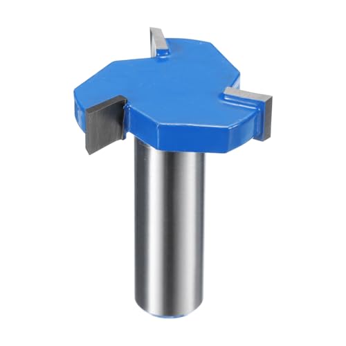 HARFINGTON T-Nutfräser, Falzfräser, 1,27 cm Schaft, 36 mm x 8 mm, 3-flügelig, Hartmetall-Schlitzfräser, Falzplatten, Abflachungsfräser für Holz von HARFINGTON