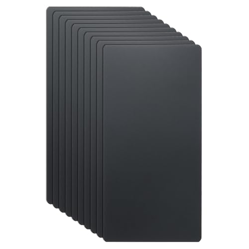HARFINGTON Visitenkarten aus Metall, 7,9 x 4,1 x 0,000 cm, 201 Edelstahl, Spiegel-Titan, Laser-Gravurkarten, benutzerdefinierte Blanko-CNC-Gravur, Blatt, für Haus, Büro, DIY-Geschenkeinladungen von HARFINGTON