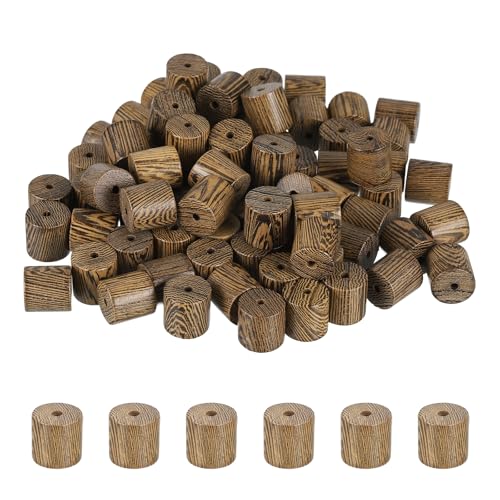 HARFINGTON Zylinder-Holzperlen, 10 x 10 mm, kleine Holzperlen für Bastelarbeiten, Armbänder, Armbänder, Halsketten, Schmuckherstellung, Khakibraun, 100 Stück HARFINGTON Zylinder-Holzperlen, 10 x 10 mm, kleine Holzperlen für Bastelarbeiten, Armbänder, Armbänder, Halsketten, Schmuckherstellung, Khakibraun, 100 Stück von HARFINGTON